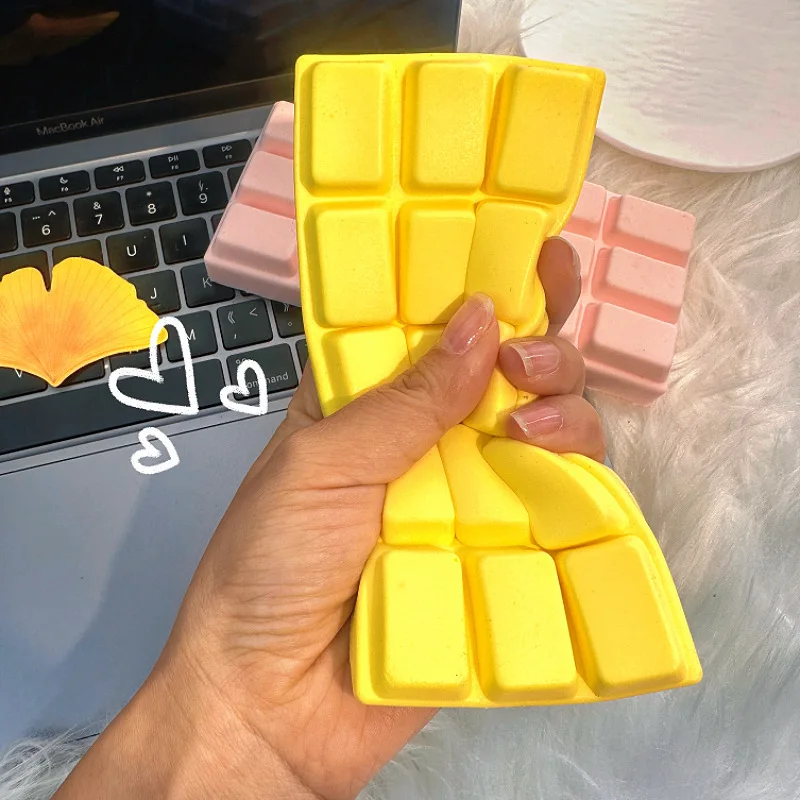 Simulated Chocolate Squeeze Toy PU Soft and Slow Rebound Office Stress Relief Toy Hand Relaxation Gift Desktop Ornament - view 3