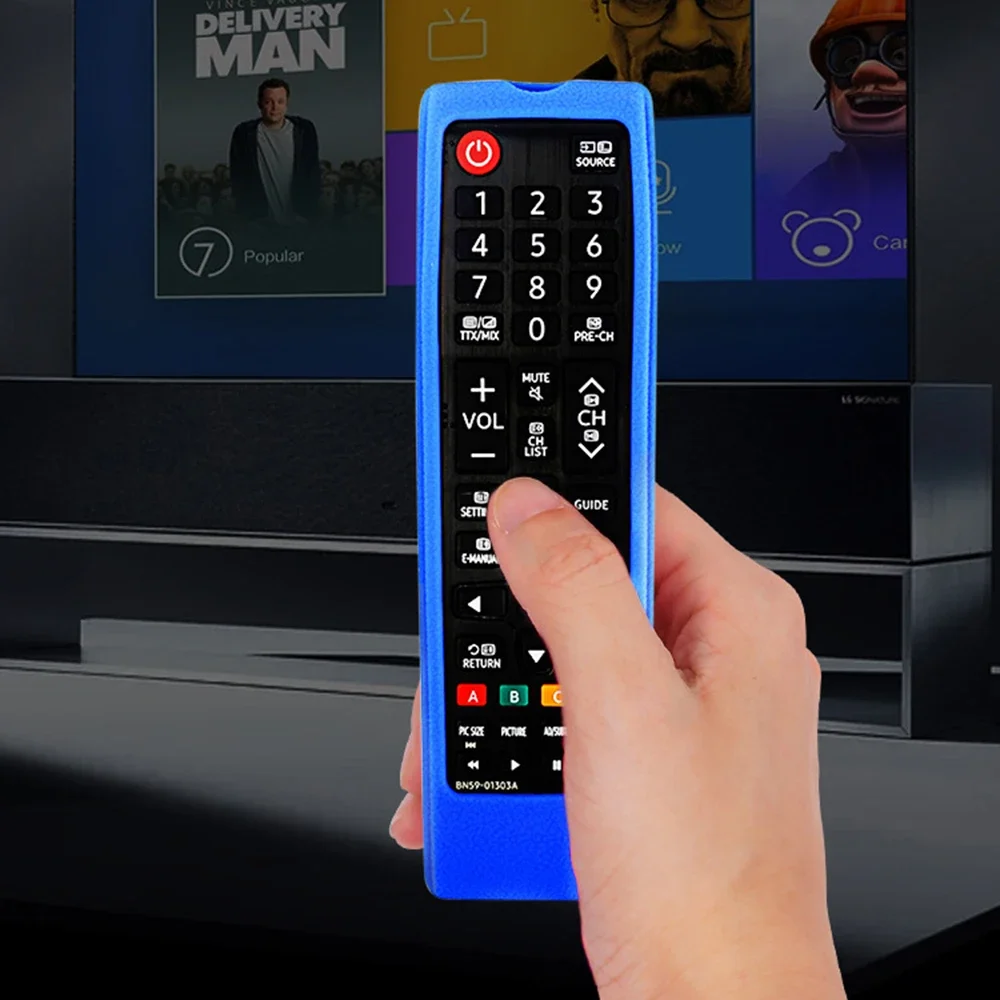 Anti-Slip Silicone Skin for Samsung TV Remote AA59 BN59, Dustproof Case Fit BN59-01199F/01303A Remote