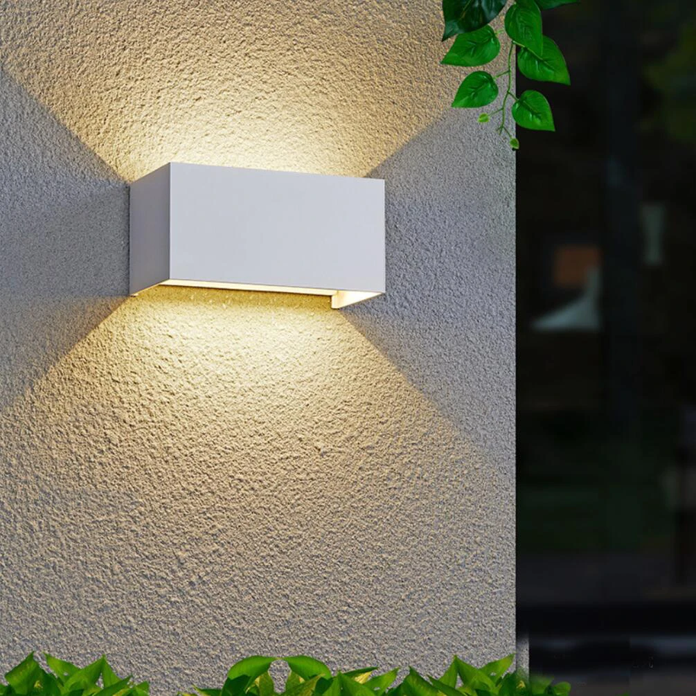 AC85-265V 24W LED Wall Lamp Indoor&Outdoor IP65 Waterproof Black/White Modern Minimalism Style Lamp Aluminum Porch Garden Lights