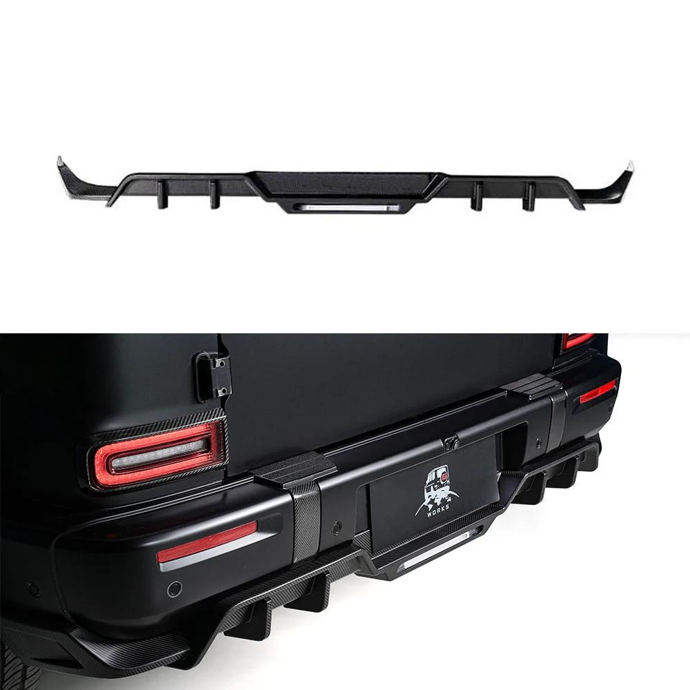 Dry Carbon Rear Diffuser for 2025  G-Class W465 G450D High Quality Black New Rear Bumper Lip Easy Installation