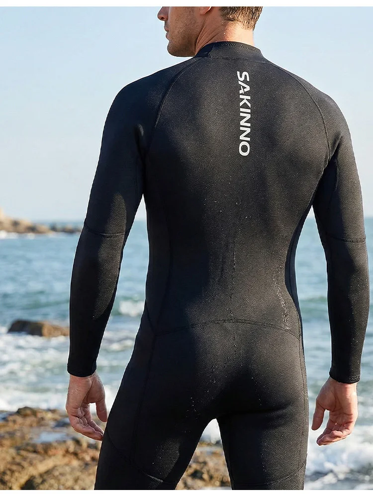 Men Wetsuit Shorty 2mm Neoprene Long Sleeve and Short Legs  Wet Suit for Surfing Diving Swimming Snorkeling Paddle Boarding