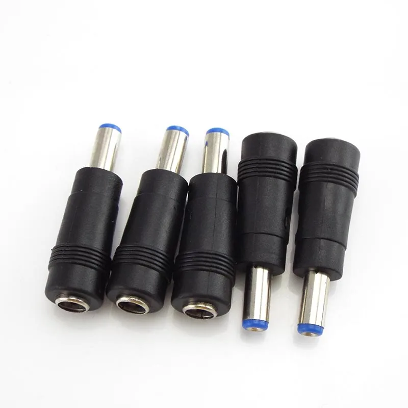 

5pcs Female To Male Connectors DC Power Adapter PC Tablet Power Charger Adaptor Jack Plug 5.5X2.5mm To 5.5*2.1mm A7