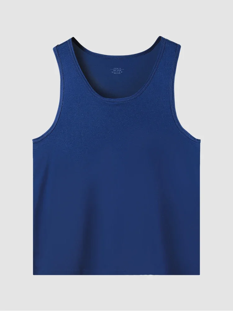 2 قطعة قميص بدون أكمام من القطن الخالص للرجال. إنها قابلة للتنفس ومناسبة للشكل، مناسبة للشباب. يمكن استخدامها كطبقة أساسية لـ