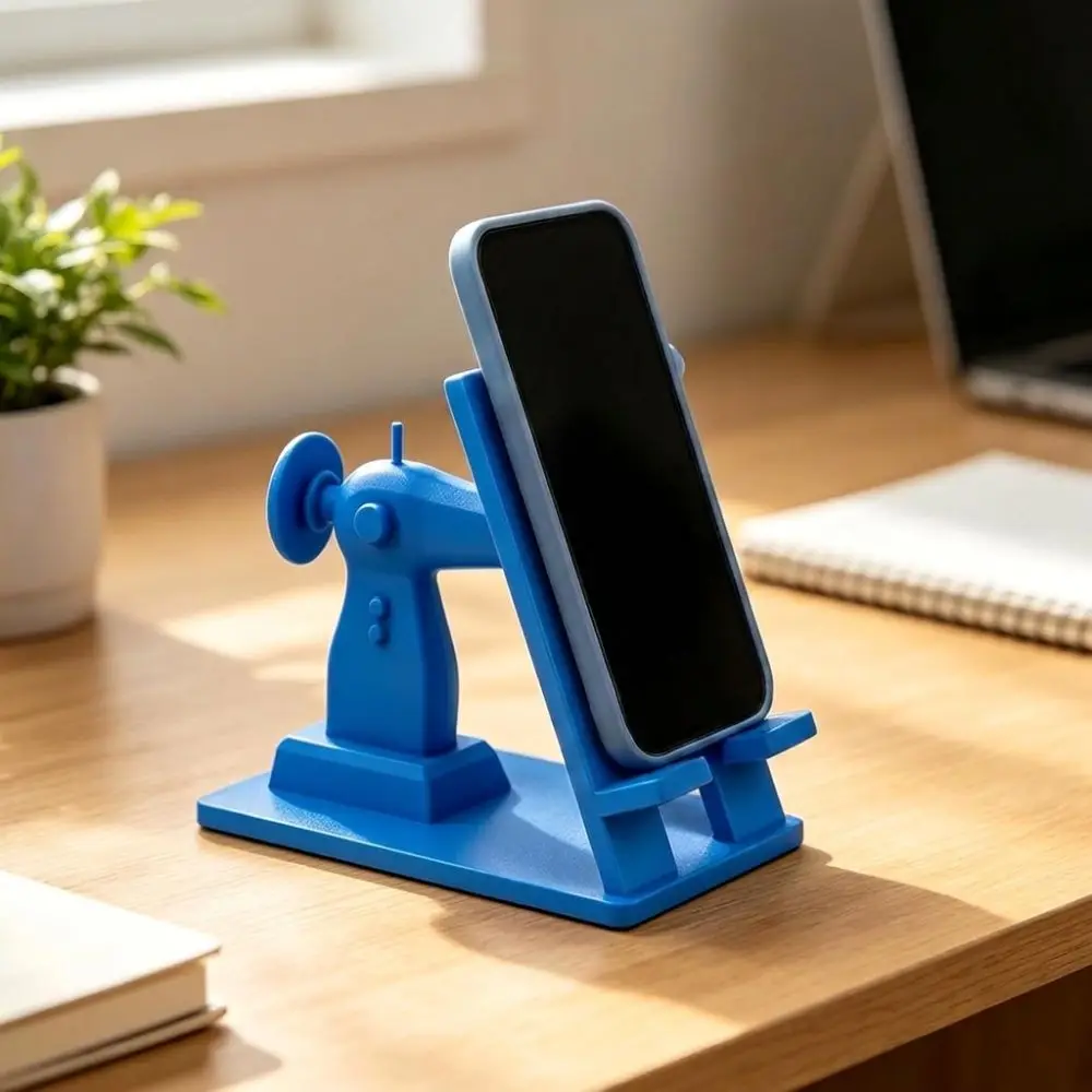 3D Printed Sewing Machine Phone Stand Hands-free Viewing Anti-slip Card Books Tablet Holder Vintage Plastic