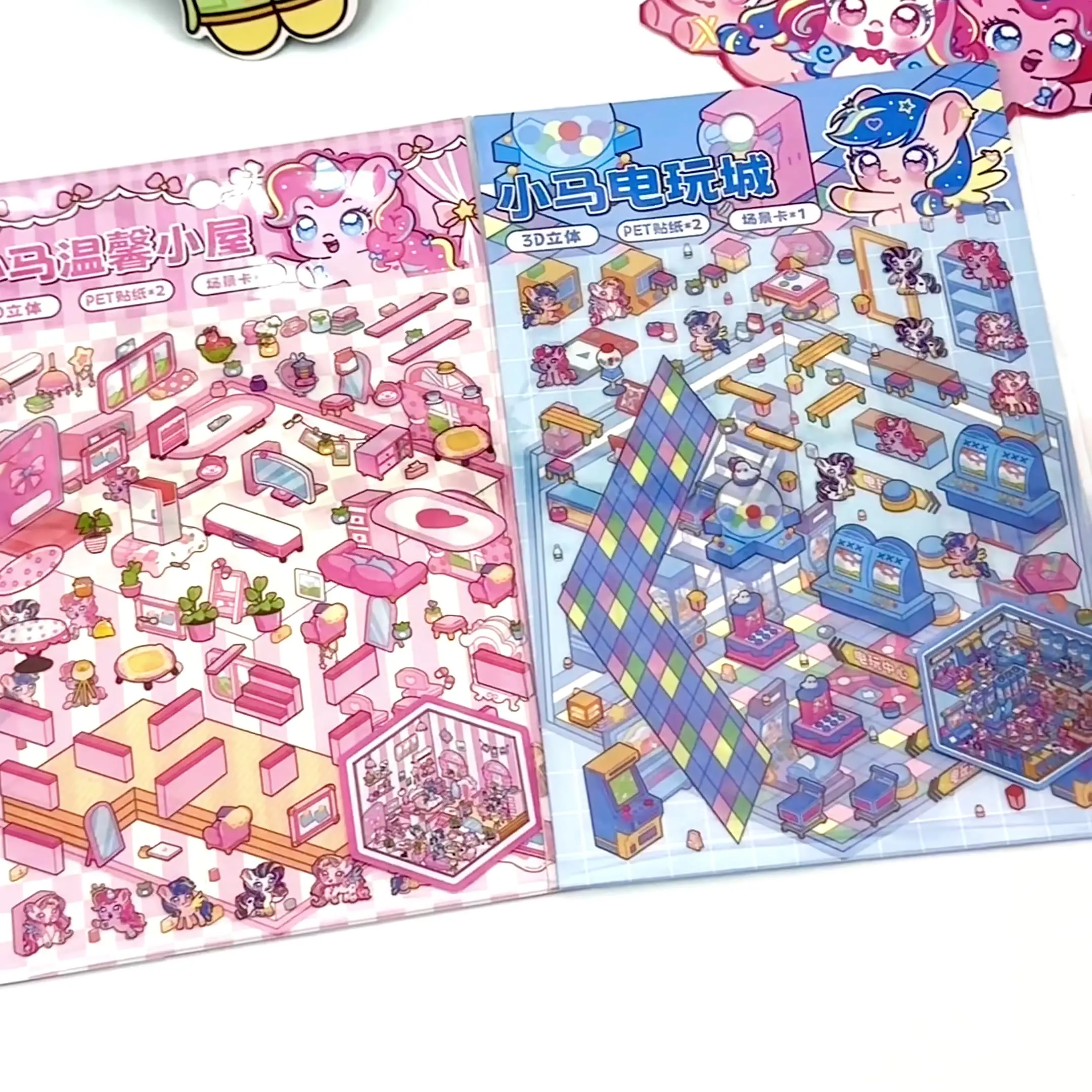 

Kawaii 3D мультяшный дом, миниатюрные наклейки с сценами маленького мира, креативные игрушки «сделай сам», игры, наклейки ручной работы, детские праздничные подарки