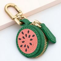Change Bag Cute Fruit Shape Coin Purse Coin Bag Zipper Fruit Keychain Keychain Wallet Earphone Bag Female