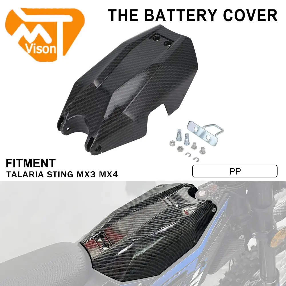 

Motorcycle Battery Cover Guard PP Plastic Side Clamp Mount For TALARIA Talaria MX3 Talaria MX4 Talaria MX4 MX3 Dirt Pit Bike