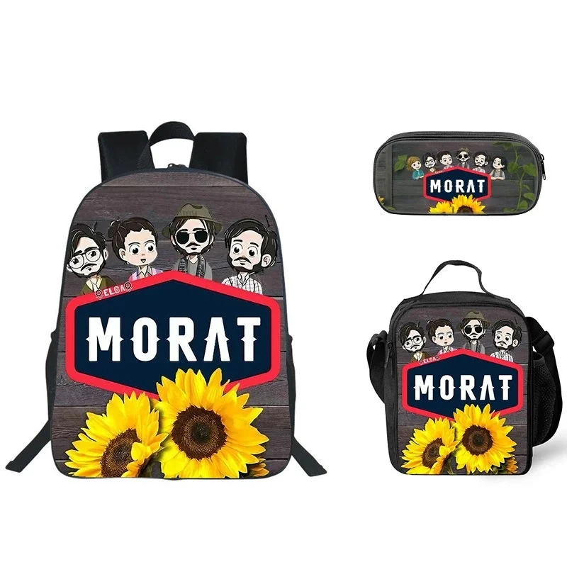 

40cm Morats Music Inspired School Backpack Large Capacity Pencil Case Lunch Bag For Kids Teens Back To School Gift