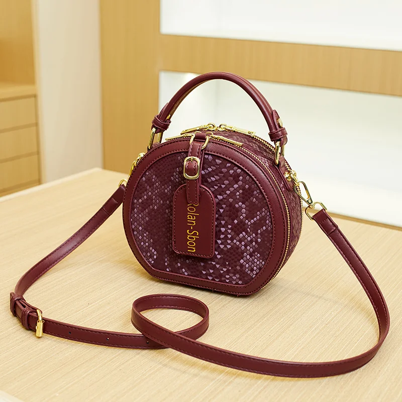 Apple Bag Bolso redondo pequeño Bolso de mujer Bolso grande de hombro versátil Bolso cruzado Casual de gama alta Bolso de viaje ligero de lujo 2025 Nuevo bolso de mano para mujer Bolso casual