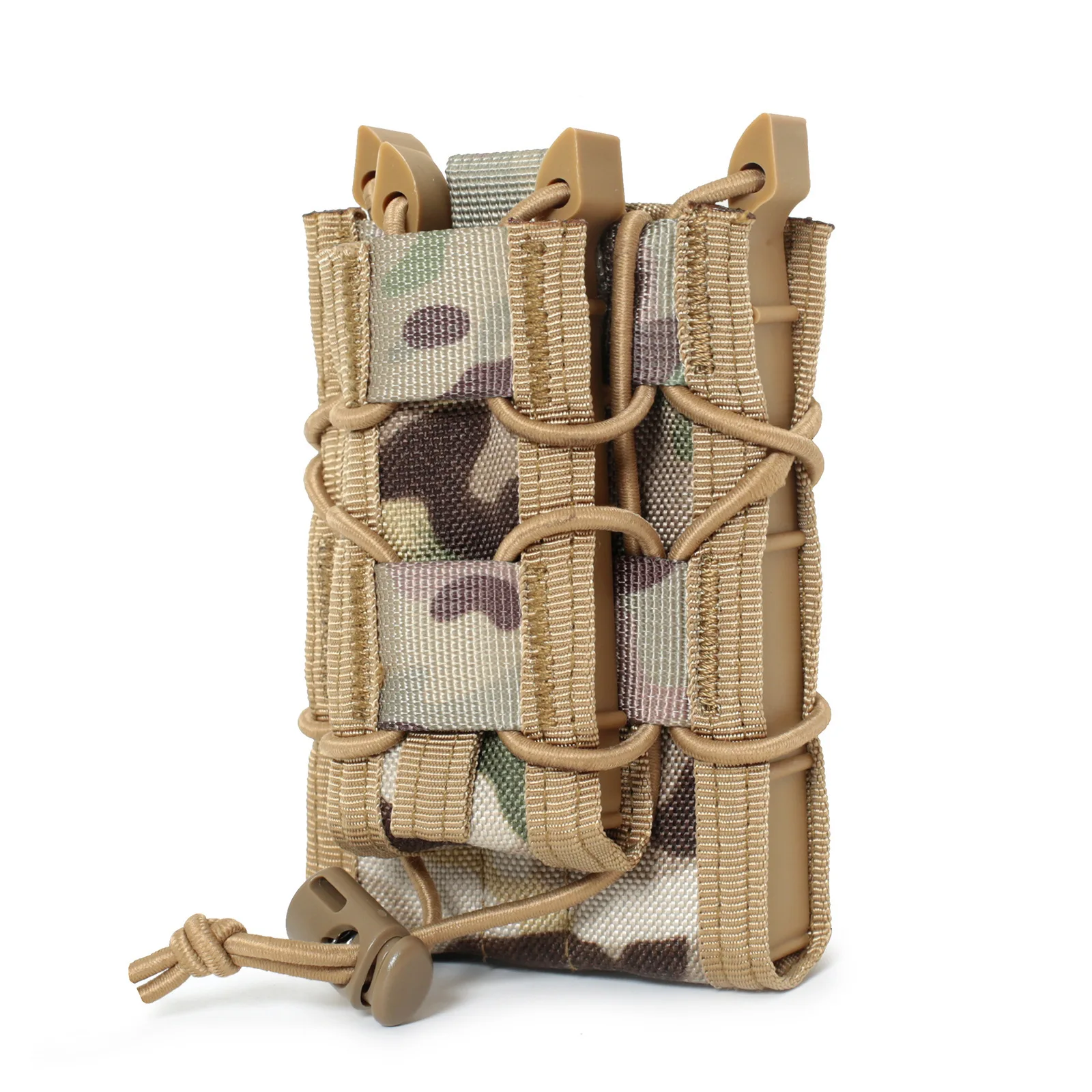 5.56 9mm Molle Magazine Pouch AK AR M4 AR15 Double Decker Magazine Holder Bag Rifle Pistol Mag Holster Hunting Vest Pouches