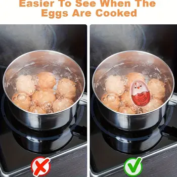 1/2 ks Kuřecí vejce Časovač Citlivý indikátor změny barvy pro tvrdá vařená vejce měkko Kuchyňský gadget pro restaurace a pekárny 10 nejlepší prodej odměrka na rychlovarné vejce Dash - №1