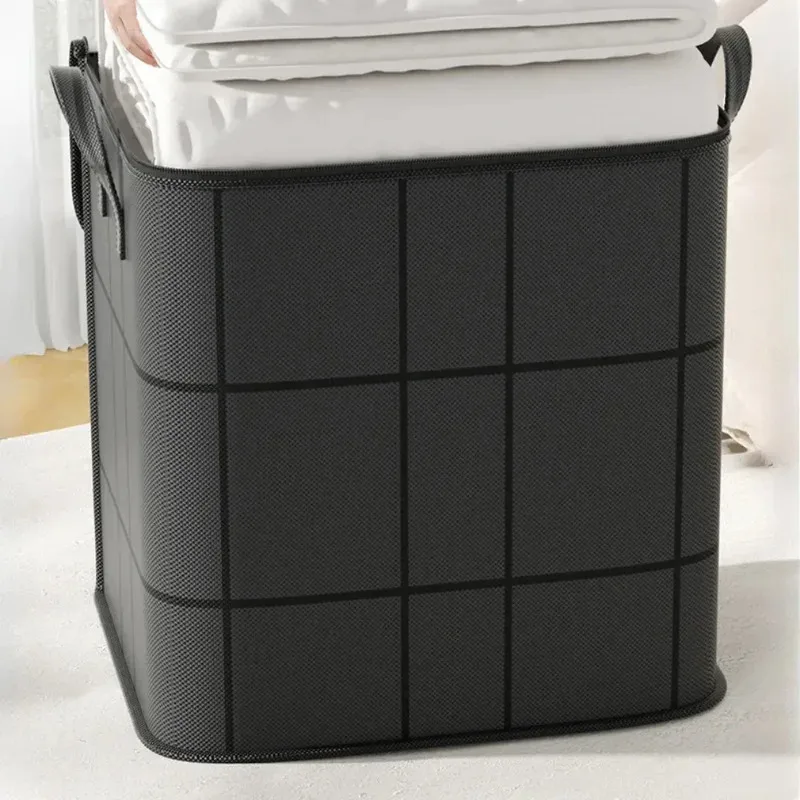 تخزين لحاف منزلي سعة كبيرة للملابس المحمولة باليد لحاف قطني مقاوم للرطوبة والغبار حقيبة فرز الملابس #4