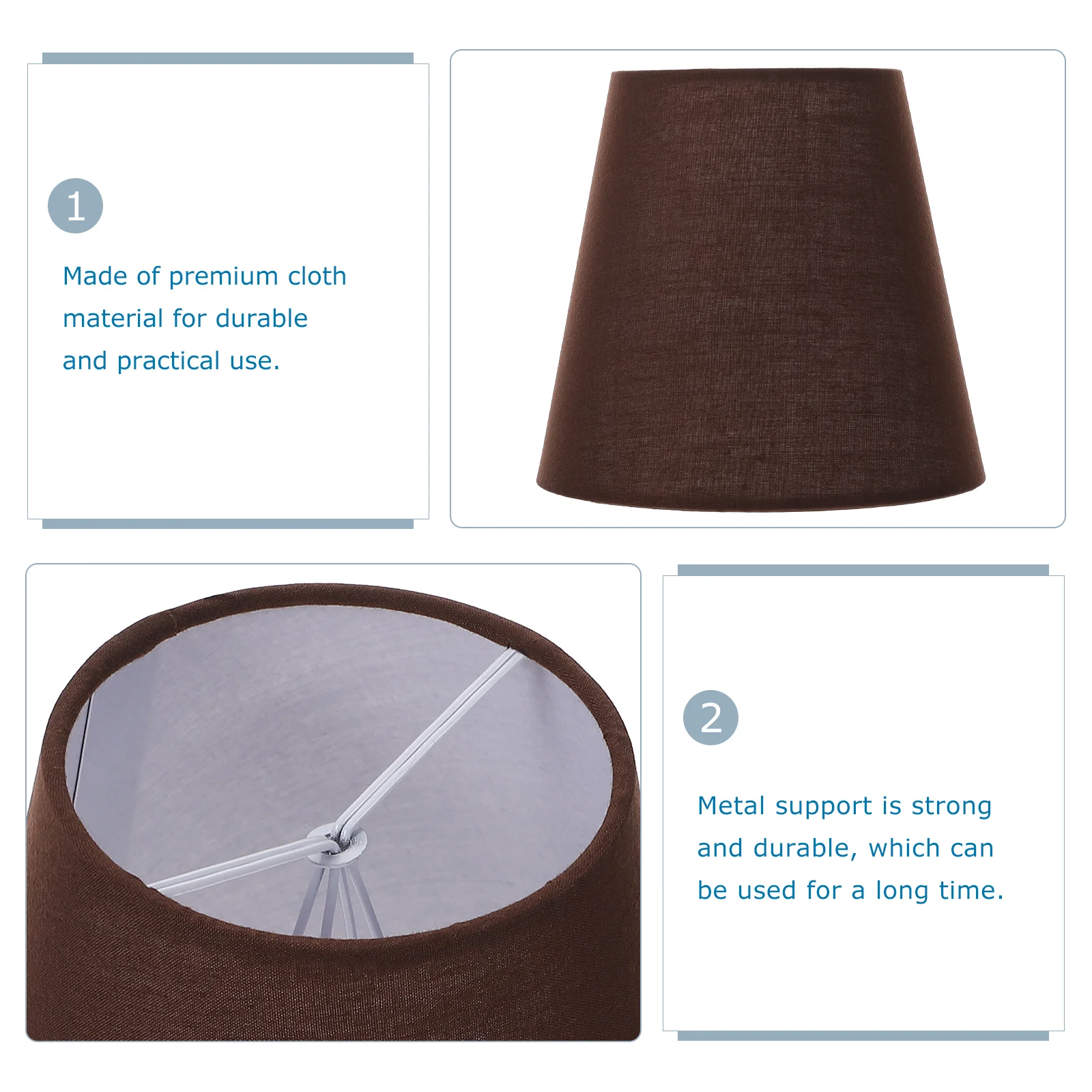 Lamp Shade Clamped Bubble Fabric Lampshade Accessories Shades Linen Beige Cloth Covers Office