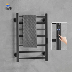 Black/White/Gold Bathroom Towel Warmer Hidden/Exposed Wires Electric Towel Rack Smart Towel Dryer Household Heated Towel Rail