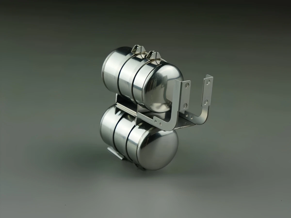 Scaleclub Metal Double Air Tank for Tamiya 1/14 Tractor/Dump Truck