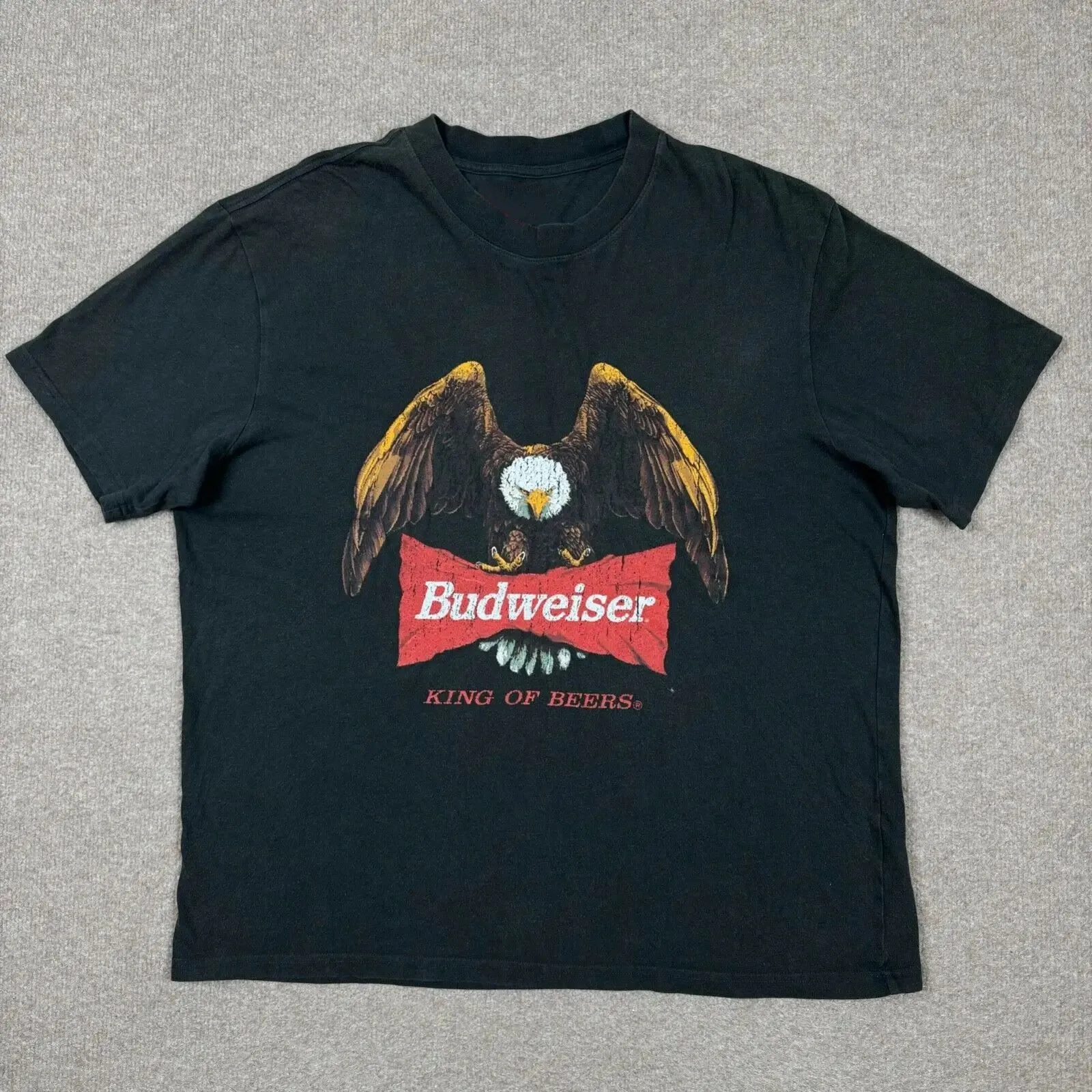 Retro 1999 Budweiser T Shirt Rock Punk T Shirts Goth Y2k Tees Frog Vintage Tops Casual Loose Streetwear Print O Neck Tops Unisex
