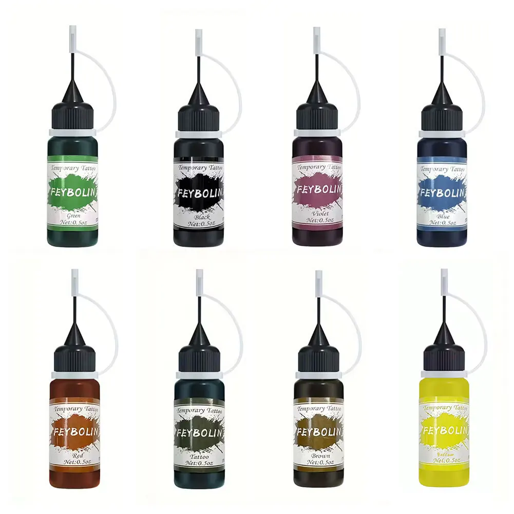 11 Color Tattoo Cream Juice Paste-Temporary Body Art Painting Cream for Henna Tattoo Semi Permanent DIY Juice Paste for Body Art