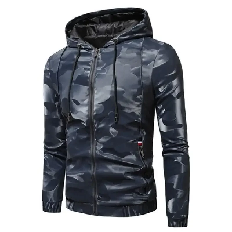 

LIBIELIY Men's Hoodies Long Sleeve Camouflage Print Zipper Hoodie Tops Coat Outwear Hoody Military Sportswear Sweatshirts Leathe