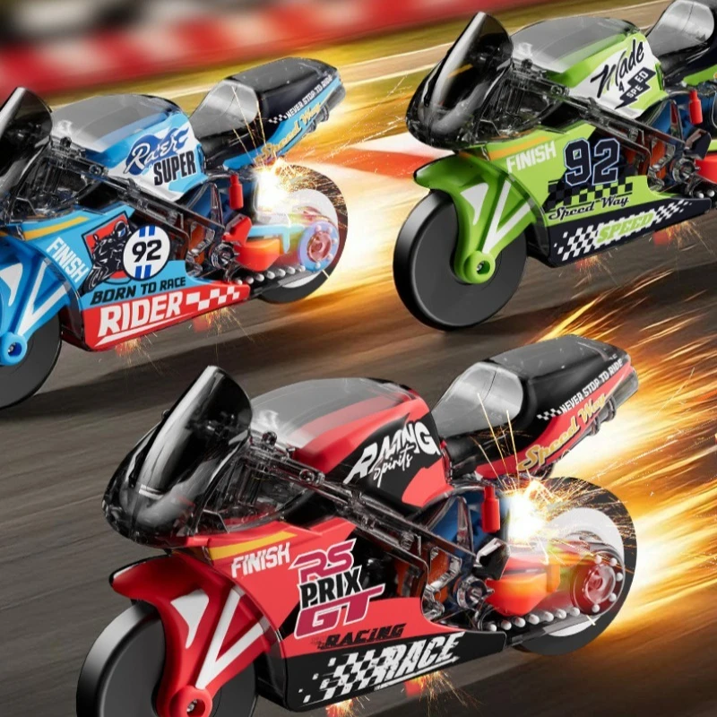 Nuevo Llavero de Motocicleta Flint con Simulación de Locomotora de Inercia, Mini Juguete Antiestrés de Simulación de Atascos de Tráfico