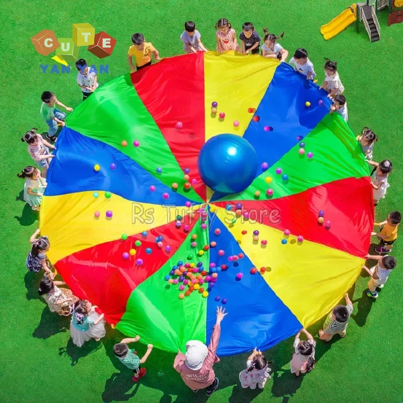 子供と大人のための傘のおもちゃ,直径2〜6mのレインボー,屋外,パーティーのための理想的なゲーム