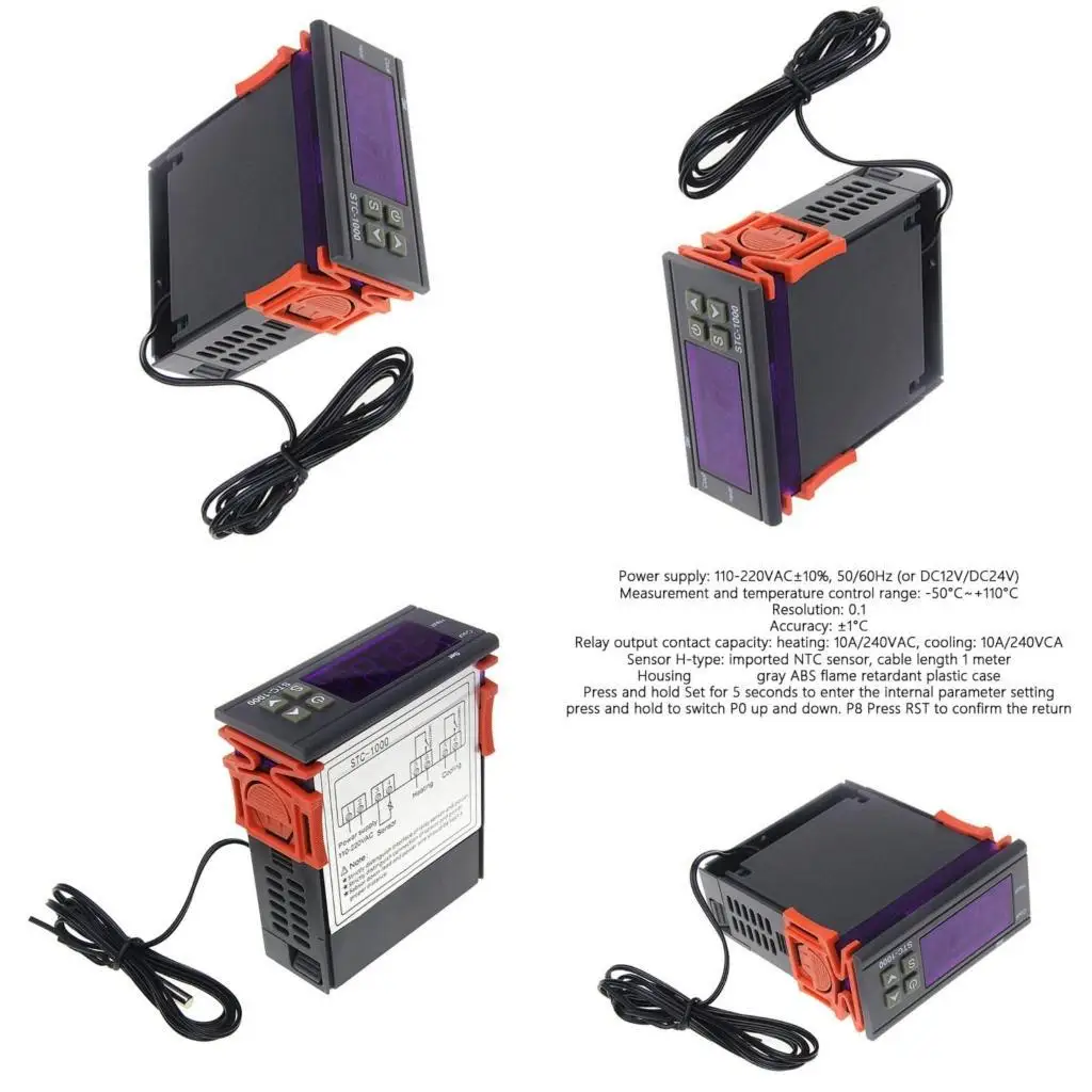 

652F Advanced STC 1000 Датчики контроллера климата для компьютерных плат, материал ABS