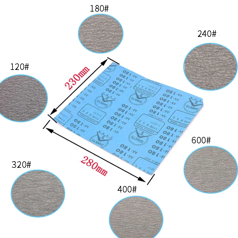 120~600 Grit Dry Abrasive Paper White Sand Sandpaper For Woodworking Automotive Detailing Polishing & Grinding Dry Sandpaper