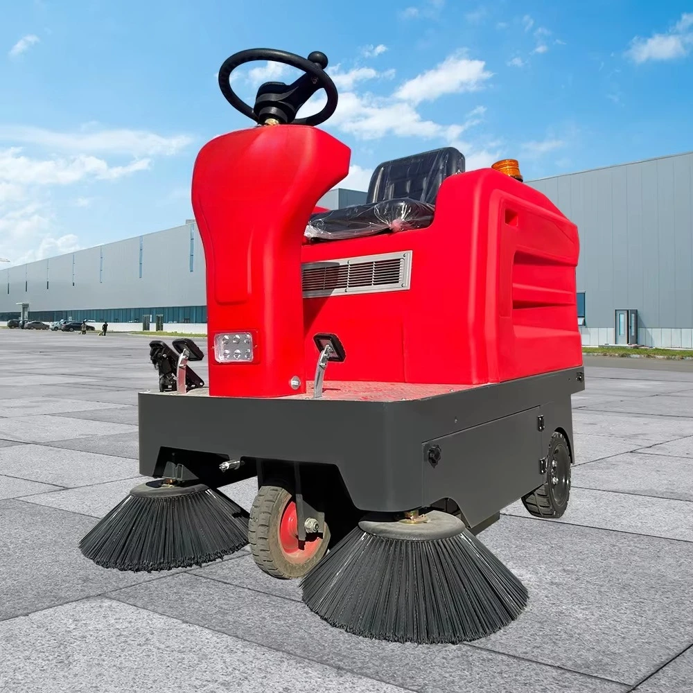 Factory Electric Floor Cleaning Machine Hand Push Walk Behind Commercial Scrubber Road Sweeper