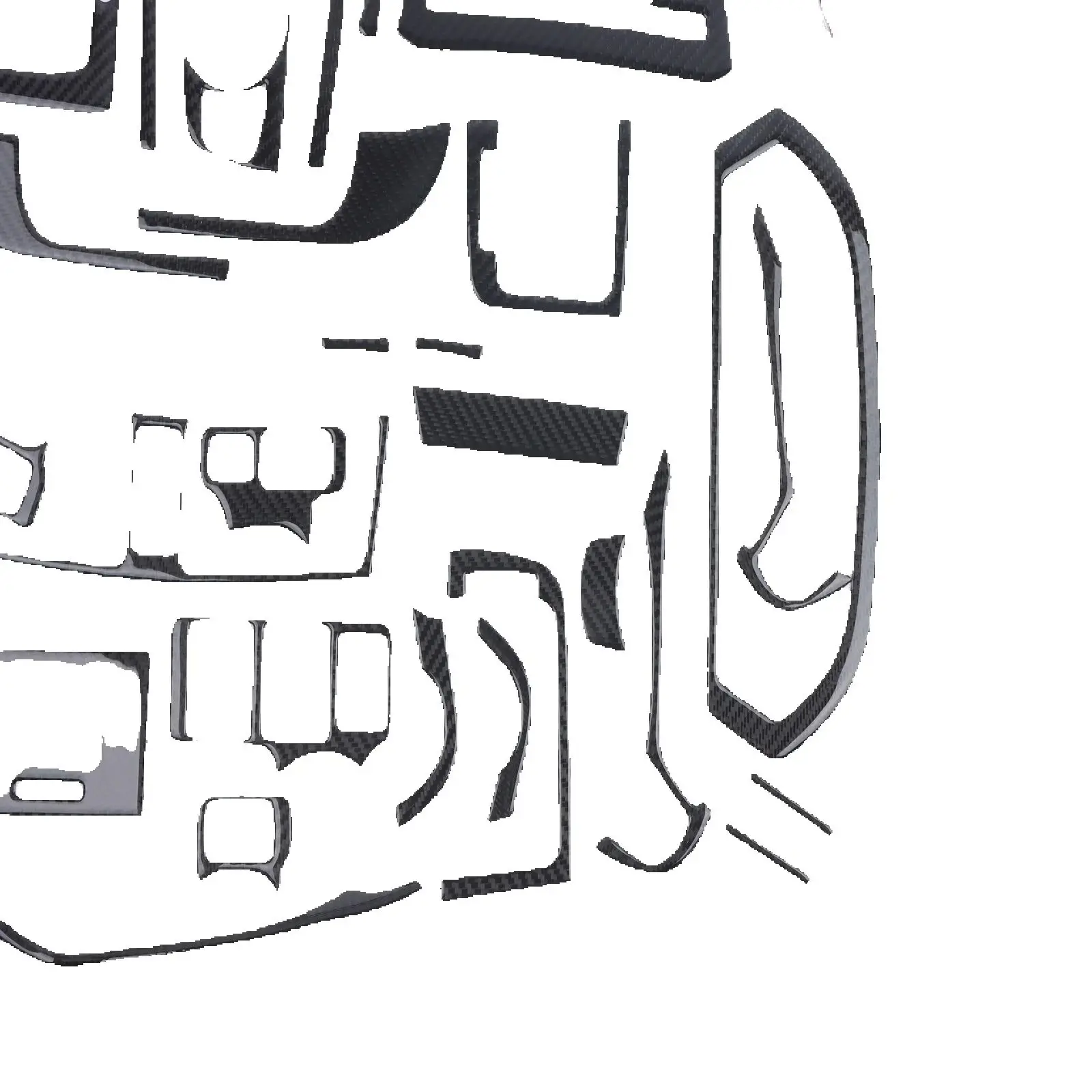 

83700-TK4-A01 83700-TK4-A11 Комплект накладок на приборную панель для Acura TL 2009-2014, углеродное волокно, 27 шт.