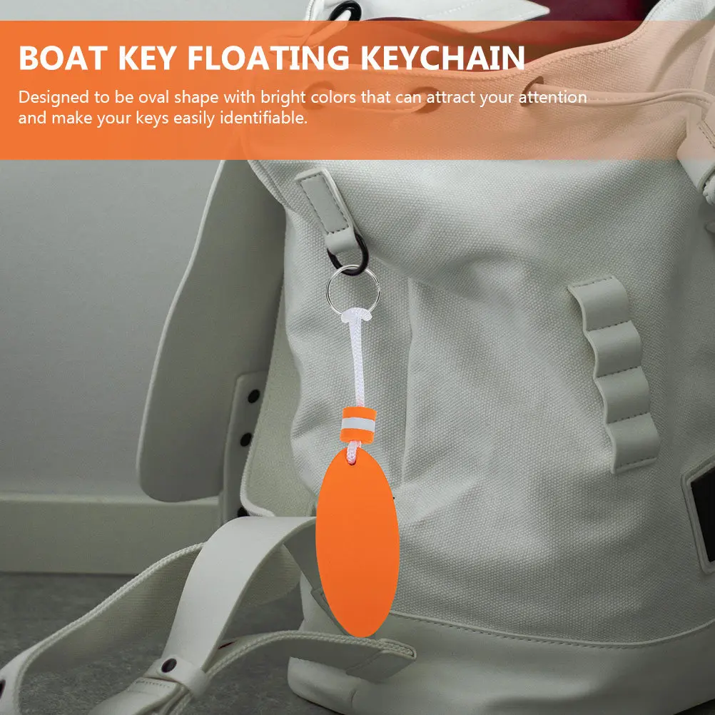 6Pcs Creative Floating Keychains High Grade Eva Buoyant Key Ring Bright Colors Easy Find Keys in Water for Boating Fishing