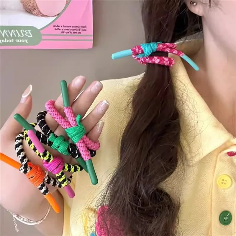 1/2pcs Simple High Ponytail Rubber Bands Girls Hairbands Hair Scrunchies Hair Style Accessories Elastic Hair Tie Ponytail Holder
