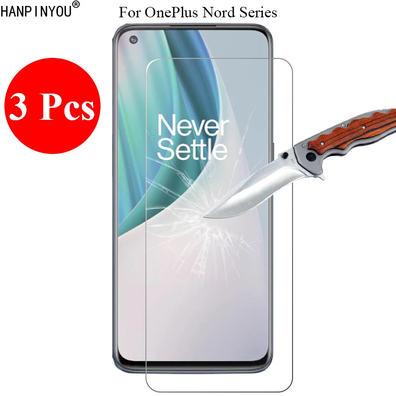 3 Pcs/Lot 9H 2.5D Tempered Glass Screen Protector For OnePlus Nord 2T N200 N20 CE 3 2 N100 N10 5G Protective Film + Clean Tools