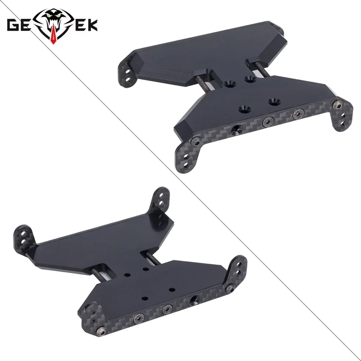 Carbon Fiber Chassis Skid Plate Delrin Transmission Plate for 1/10 RC Crawler Car Axial SCX10 Capra 1.9 UTB F9 Upgrade Parts