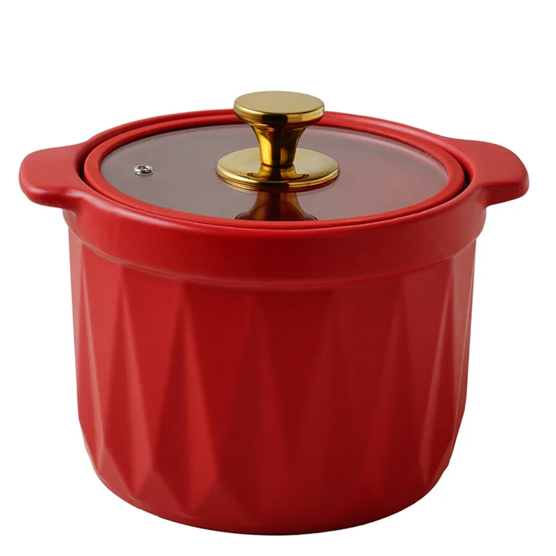 

High temperature resistant open flame matte ceramic creative household small casserole