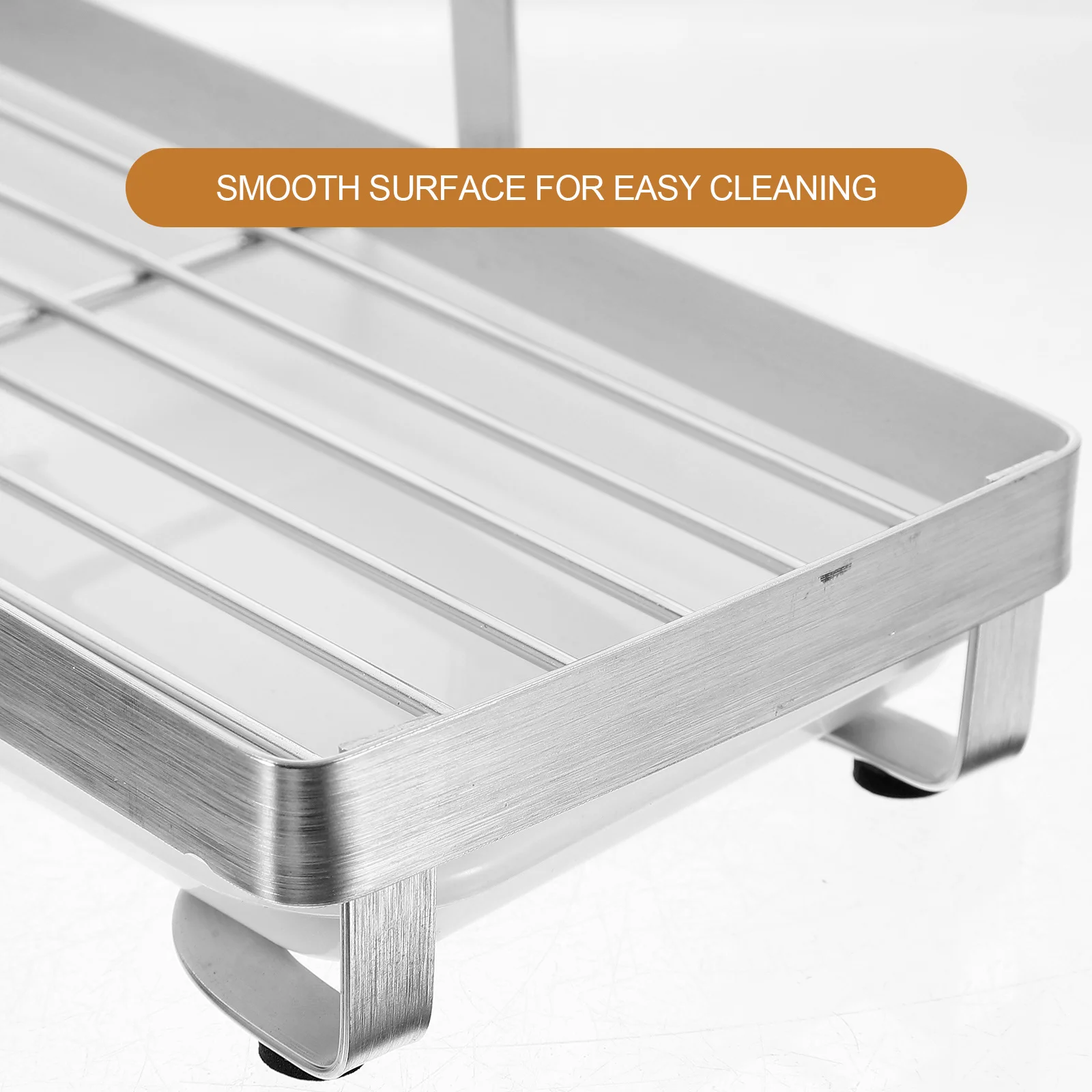 

Kitchen Sink Stainless Steel Sponge Holder Multi-Function Kitchen Sponge Draining Rack Brush Organizer Countertop Storage