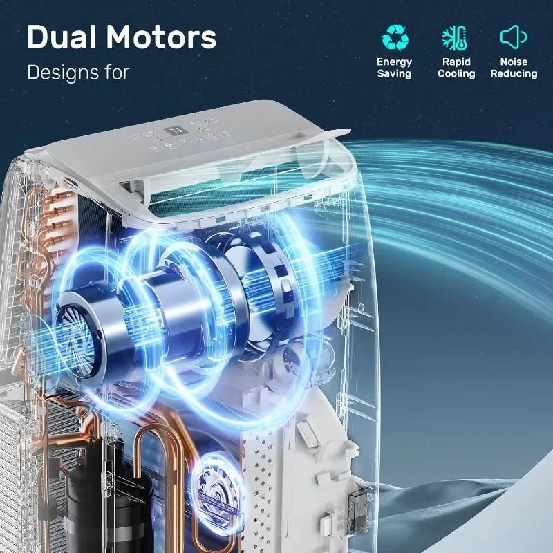 AC portabel, Unit pendingin A/C rumah ringkas dengan pengendali jarak jauh, WIFI