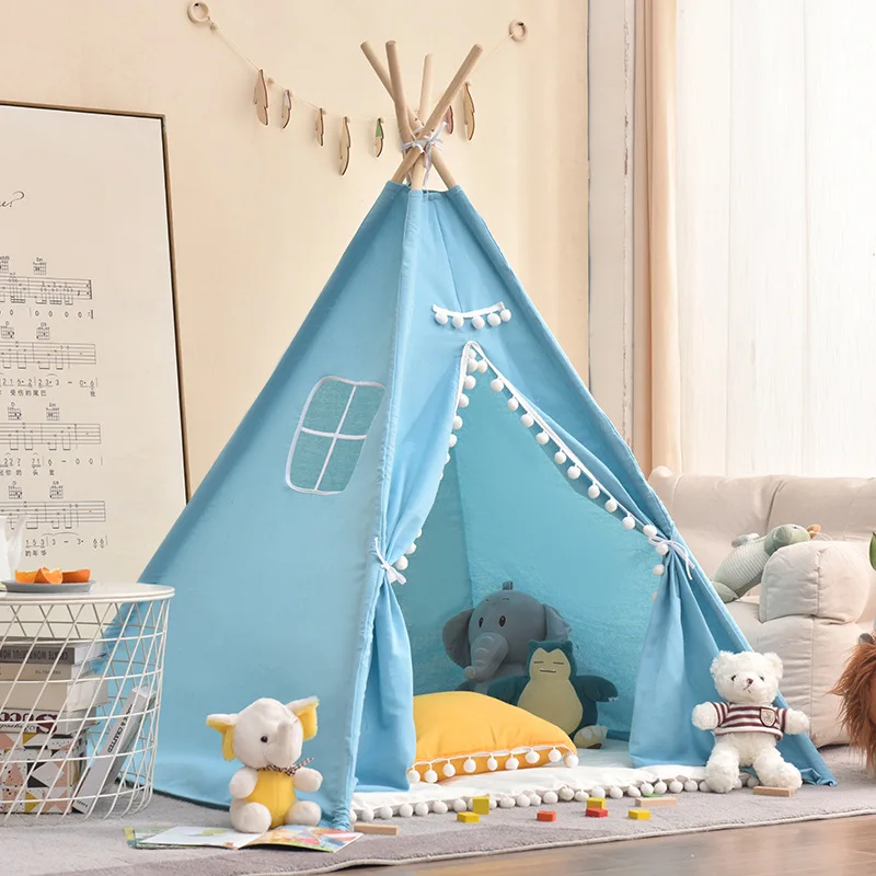 

1.6M/1.3M Kid Tent Play House Wigwam for Children Portable Child Tipi Tents Teepee Toddler Ball Pit Girl Castle Play Room