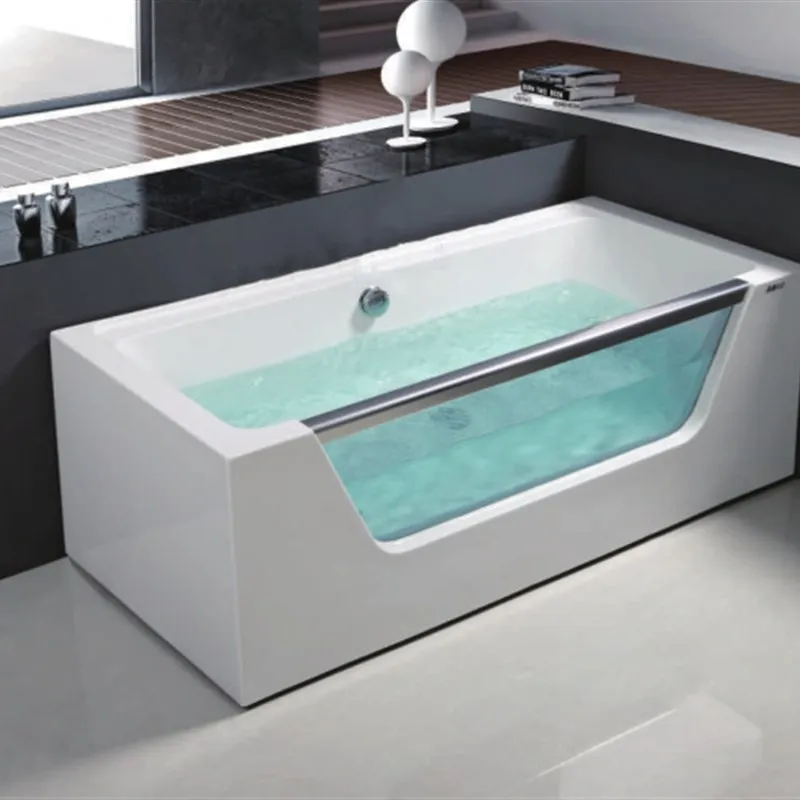 جديد تدليك تصفح خزان مستقل مستطيل الاكريليك حوض الاستحمام حمام P حمام المرحاض