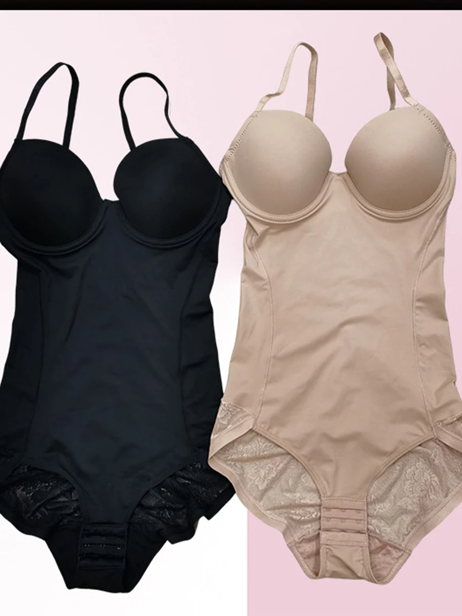 1-delige gladde compressie bodyshaper, buikcontrole push-up stretch bodysuit, damesondergoed en shapewear