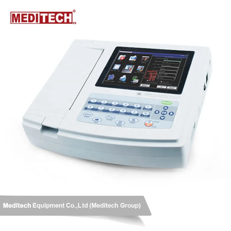 12 Channel ECG machine/Touch Screen ECG and  data transfer by Software PC ECG