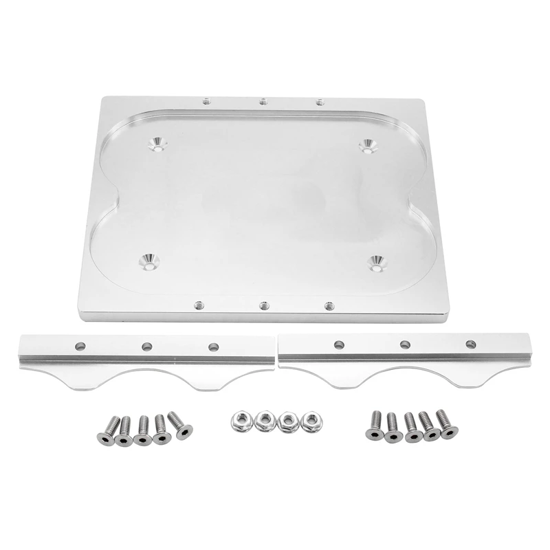 For Optima 34/78 Silver Battery Holder Tray Relocation Bracket Mount Aluminum Bracket Hold Down Clamps Kit