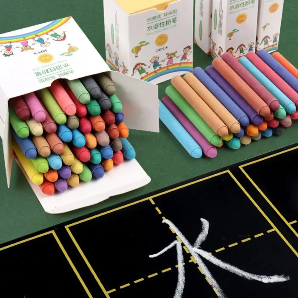 Colored Water-soluble Chalk Non Dirty Hands Erasable Dust Free Chalk Blackboard Graffiti Painting Blackboard Writing Tool