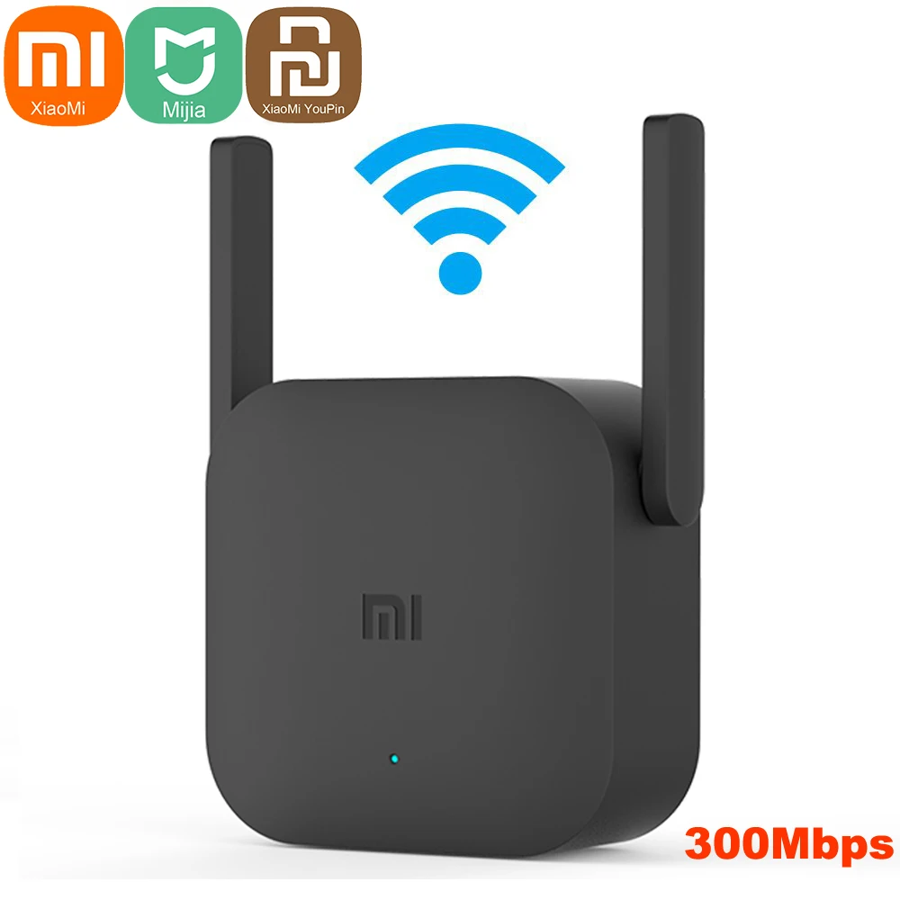 Original Xiaomi WiFi Amplifier Pro 300Mbps Amplificador Wi-Fi Repeater Wifi Signal Cover Extender Roteador Mi Wireless Router