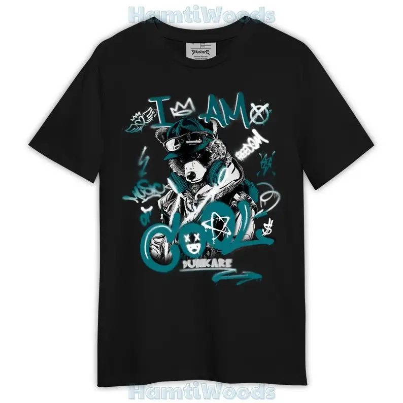Oxidized Green 4s Shirt, I Am Cool Bear T-Shirt Outfit 4 Oxidized Green 1305 HDT