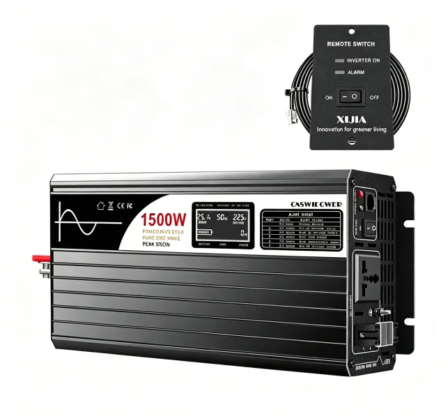 1500W Pure Sine Wave Solar Power Inverter DC 12V 24V 48V to AC 110V 220V LCD Display