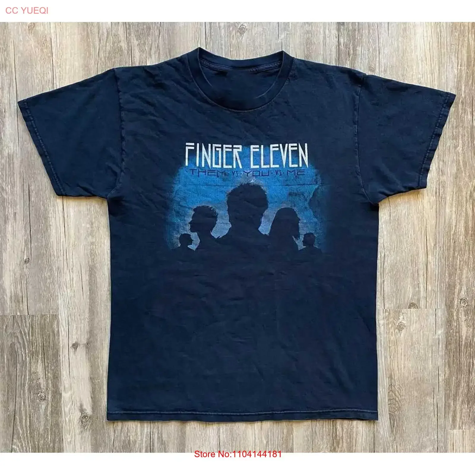 Vintage Finger Eleven them Vs you me Black All Size T Shirt BB409 long or short sleeves vintage Washed Stylish graphic