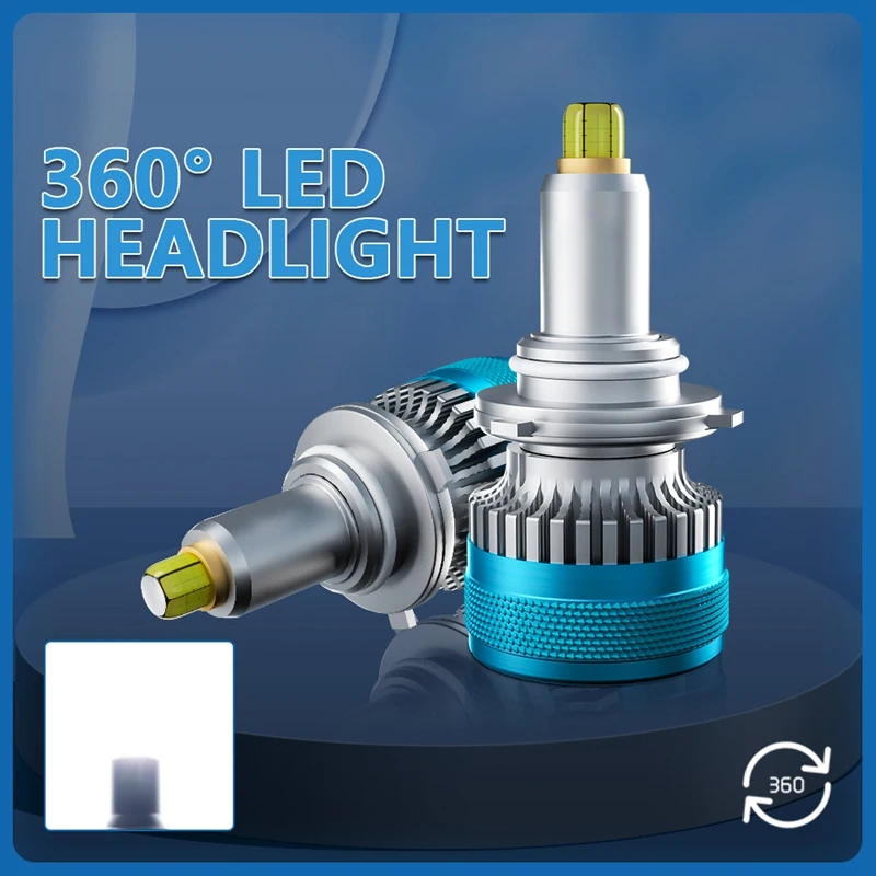 سيارة 360 LED المصباح لمبة الضباب الإضاءة توربو مصباح صغير 100 واط 32000LM 6000 كيلو 10-32 فولت