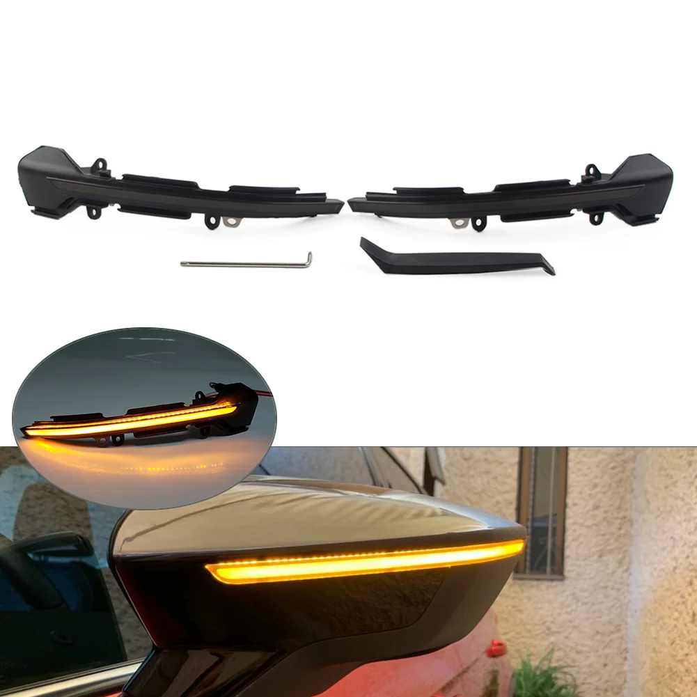 Car Dynamic LED Turn Signal Blinker Mirror Flasher Light w/ Tools For SEAT Leon Mk3 5F 2013-2019 For Ibiza Arona 2017-2021