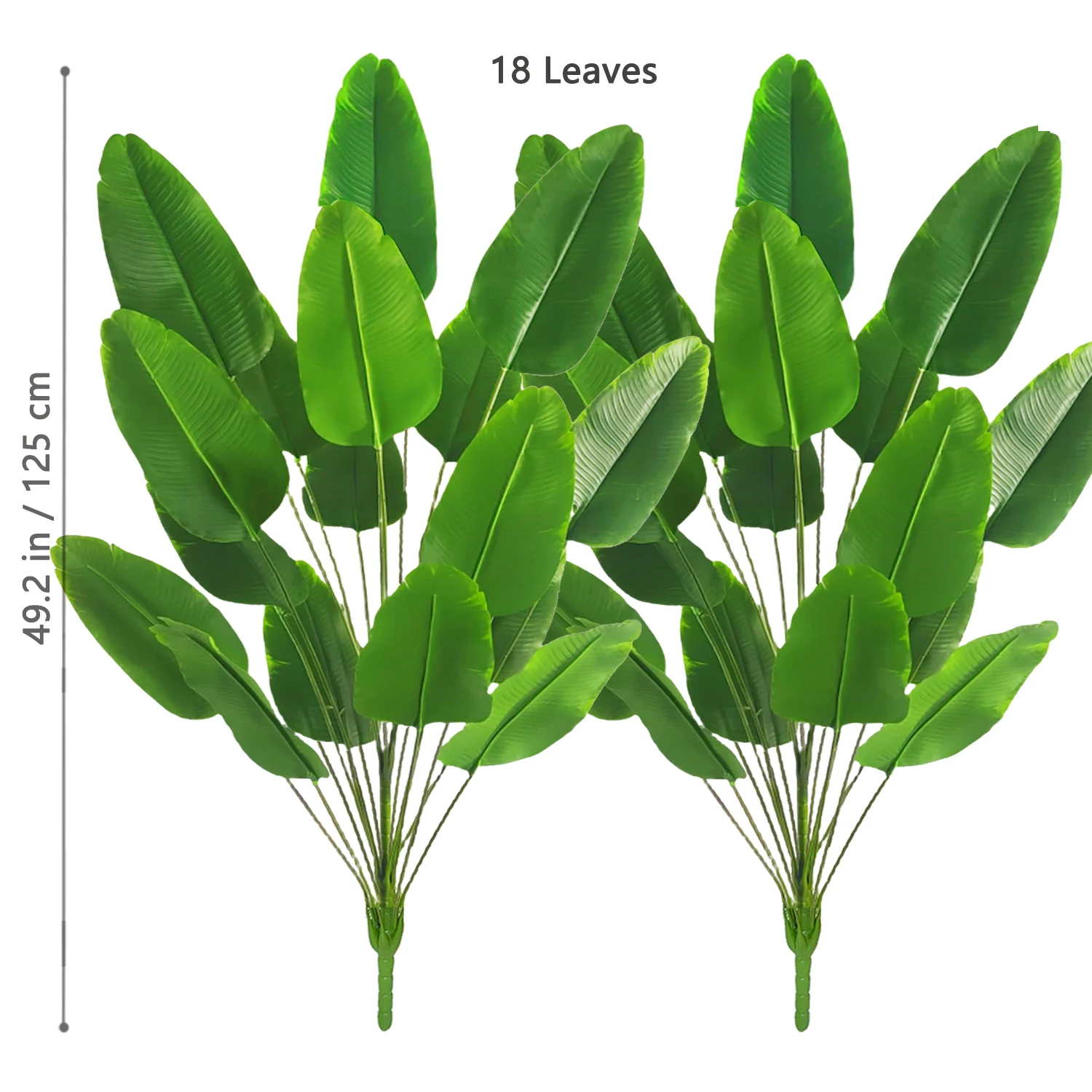 Planta Artificial de Palma Tropical de 55-425 cm, Hojas de Plátano Artificiales con Tacto Real, Strelitzia Reginae, Planta de Plástico para Hogar y Jardín
