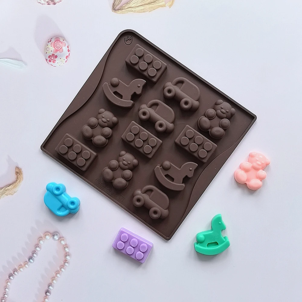 Car Trojan Chocolate Biscuit  Silicone Mold DIY Candy Pudding Cake Decoration Baking Mold