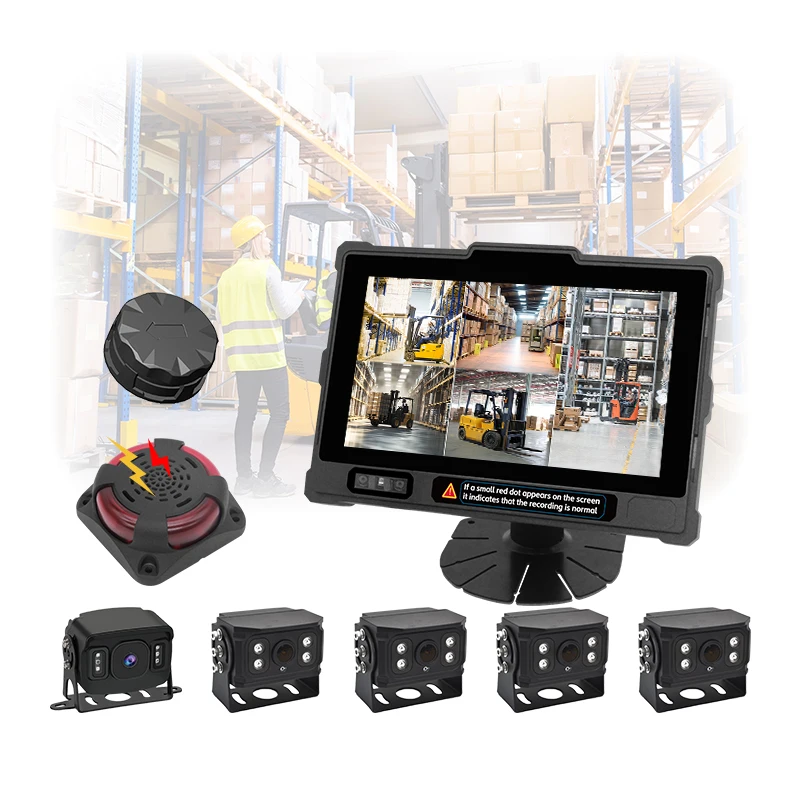 Over Speed Alarm Forklift Monitoring System 4G GPS Waterproof AI Collision Avoidance Warning System BSD DMS with Recordingnew